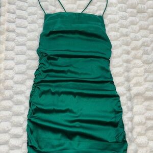 Chic Emerald Green Mini Dress